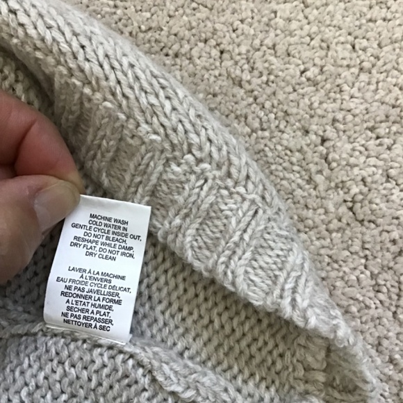Oatmeal cowl neck cross over sweater - Picture 10 of 10